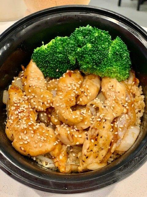 Teriyaki Chicken Rice Bowl/Steamed Rice/egg roll