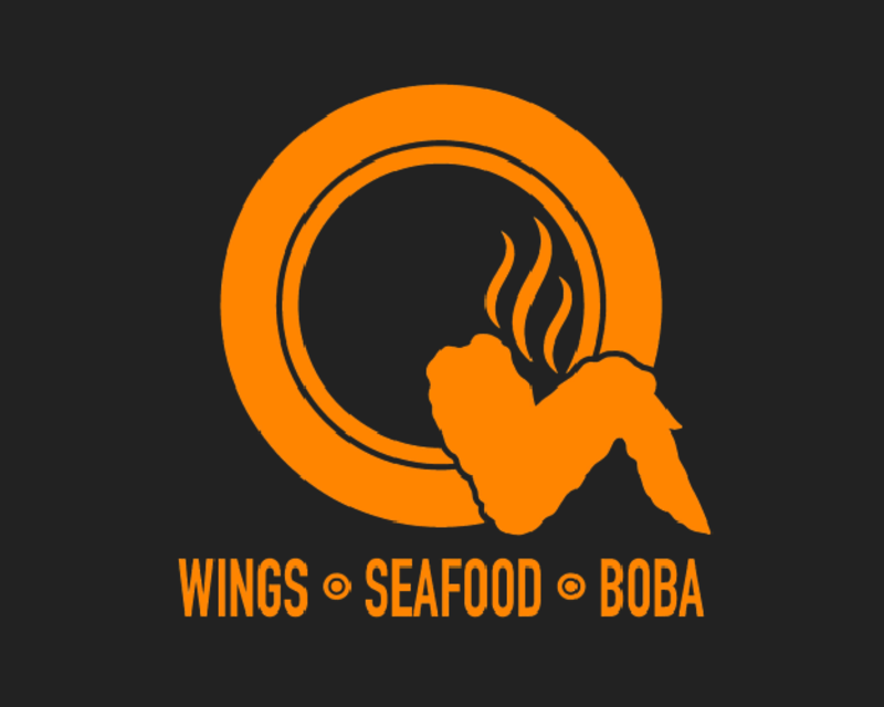 Q Wings Seafood and Boba logo